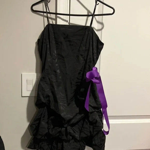 City Triangles Frilly Short Black Dress - Picture 1 of 10